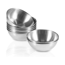 Confezione da 8 ciotoline per salse da 8 cm (3,2 pollici), mini piattini, ciotoline rotonde per condimenti
