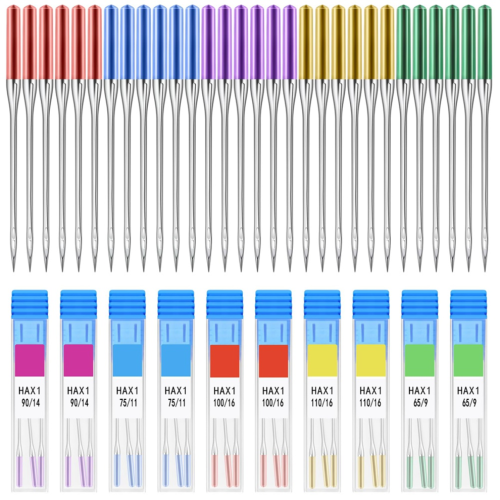 30 PCS Universal Sewing Machine Needles,Regular Point Sewing-Needles