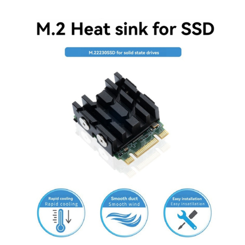 Voor desktopcomputers: 2230 SSD-ventilator, koelblok, M.2 2230 SSD-solid disk 2