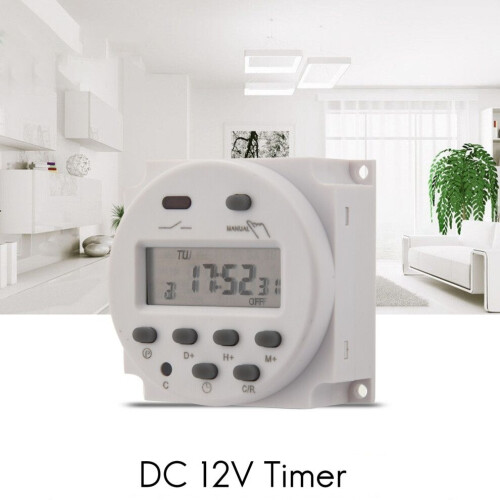DC12V digitale LCD-voeding programmeerbare timer tijdschakelaar relais 16A 1