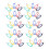 50 stuks plastic sleutelhangers met naamlabels en splitring. 1
