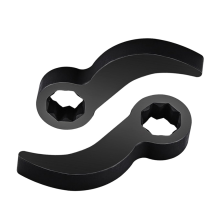 2 Pack Crowbar Adapter Wrench Tool, Pry Bar Wrench Adaptor Tool