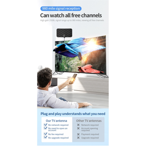 Digitale HDTV-Empfangsantenne mit Signalverstärker 1
