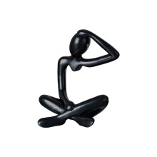 Abstract denker beeldje sculptuur moderne kunst huizen-Zwart 3