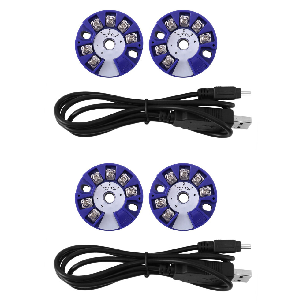 2X Programmable Thermocouple Rtd Pt100 To 4-20Ma Converter Tc Rtd Input 4-20Ma Output Temperature Transmitter 4711564604509