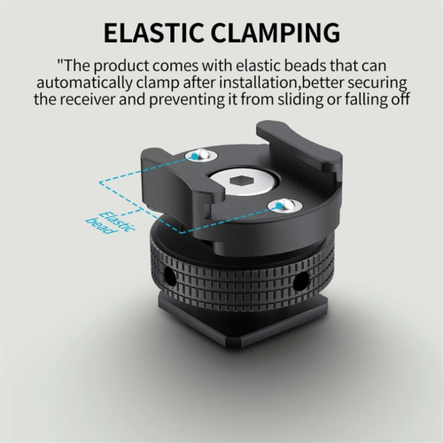 360 draaibare cold shoe-adapter voor microfoon 2