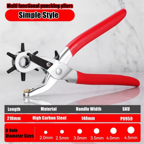 Hole Punch,MASTER Heavy Duty Leather Hole Puncher for Belts 2