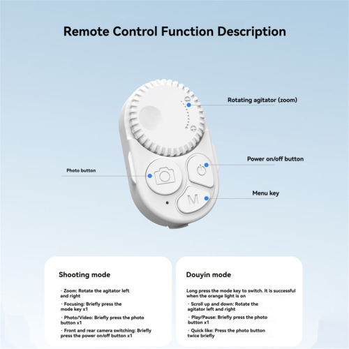 Telecomando Bluetooth per zoomare su smartphone iOS/Android/Harmony OS 1