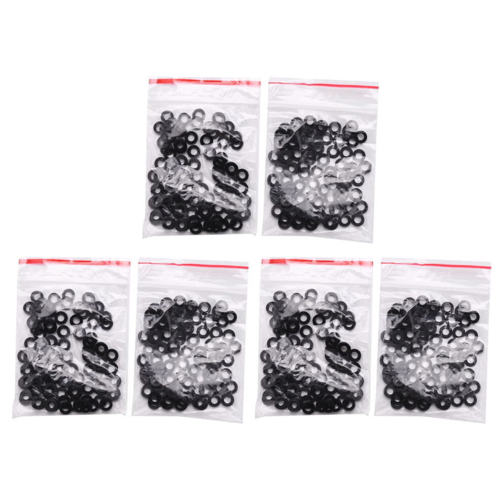 M3 X 6Mm X 1Mm Nylon Flat Insulating Washers Gaskets Spacers Black 600Pcs 4712947515634