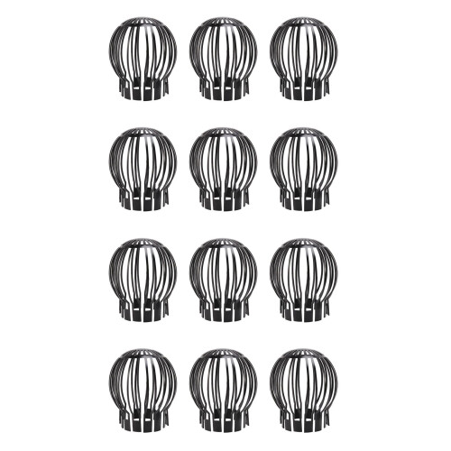 12PCS Gutter Guard Downspouts Filter Strainer Preventing Leaf Debris Branches Roof Moss From Clogging the Pipes