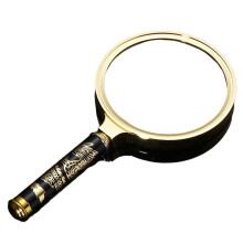 20x Magnifying Glass Hand Loupe, Optical Glass Lens, Vintage Dragon Handle, 80mm Ref: 7782
