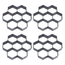 4X DIY Patio Walk Maker Stepping Stone Concrete Paver Mold Reusable Path Maker Mold Garden Paving Stone Molds 30x30cm