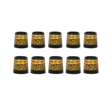10 stuks golfferrules, tipmaat 0,370, golfhuls, goudkleurig