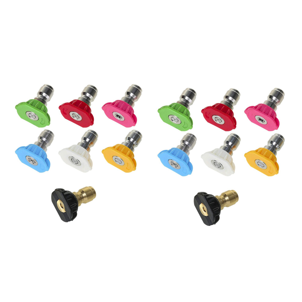 High Pressure Washer Accessories Kit, 14 Power Washer Spray Nozzle Tips,1/4 Inch 4500 Psi 14-Pack (2.5 Gpm) 6031708349348