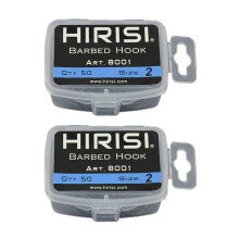 HIRISI 100Pcs Barbed Coated Carp Fishing Hooks with Eye Design Made By Carbon Steel 8001 4