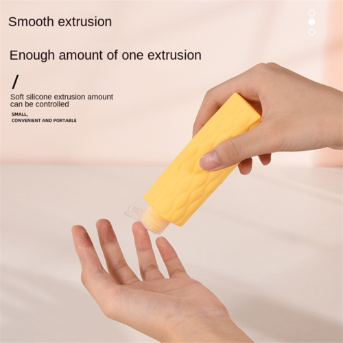 4 st bärbara silikonflaskor i läckagesäkert set för lotion, ljusblå 2