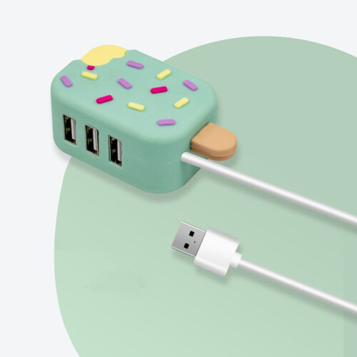 Leuke USB-hub, mini, draagbaar, driepoorts hub, converter, splitterhub 2