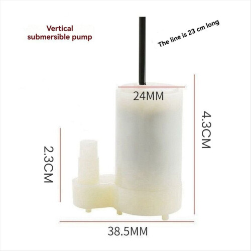 8 stuks witte stille mini-dompelpompen voor DC3V 5V horizontaal 1