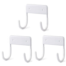 3X Ironing Board Hanger,Ironing Board Hook,Ironing Boards Wall Mounted Holder, Large & Small Ironing Board (Matte White)