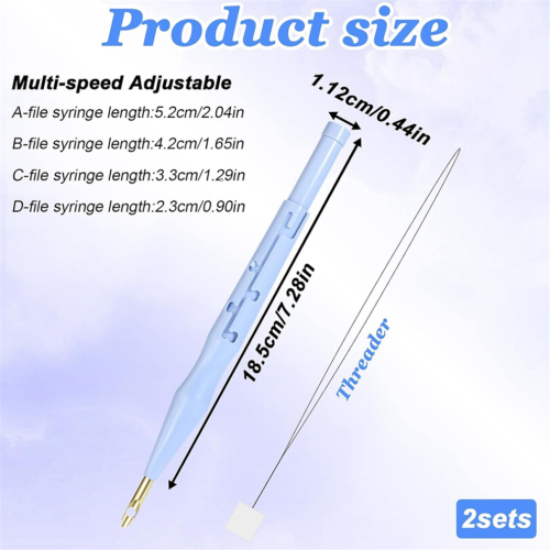 2 Pack Adjustable Embroidery Punch Needle Pen Tool, Punch Needles 2