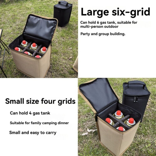 Camping Gas Tanks Storage Bag Protective Case Black Small 2