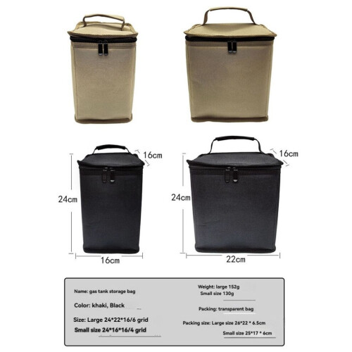 Camping Gas Tanks Storage Bag Protective Case Black Small 1