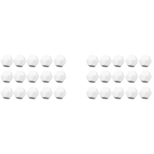 30-pack 22 mm tomma vita tärningsset D12 tärningskuber för spel, nöje, gör-det-själv