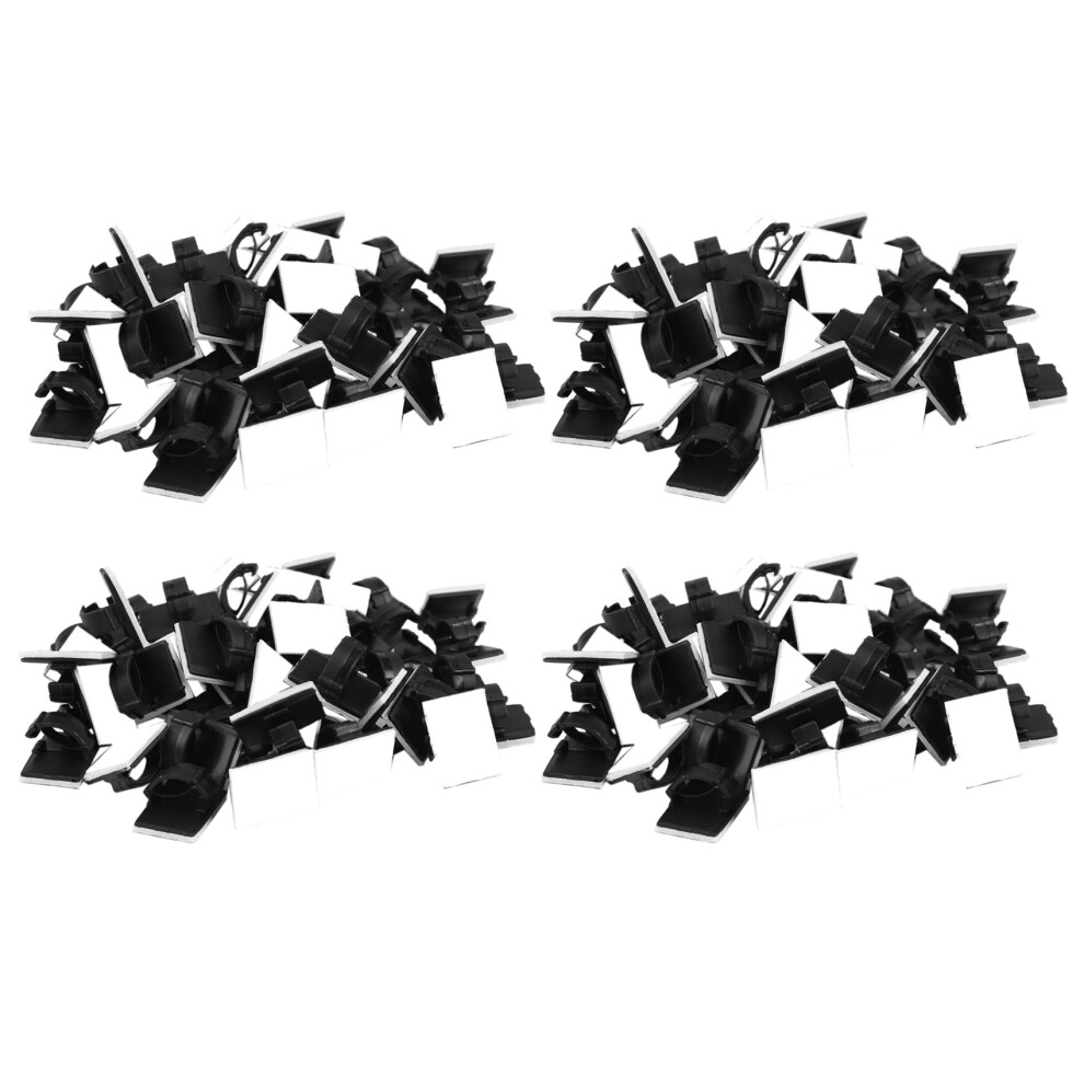200 Pcs Self Adhesive Cable Clamp Plastic Rectangular Cable Clips Cable Tie Quick Bind Cable Wire Management Holder 4713315839352