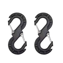 2X Black S-Shape Quick Rescue Shackle Trailer Winch Hook Car JK Offroad Towing Recovery Kits 4X4 Winch Trailer Shackle