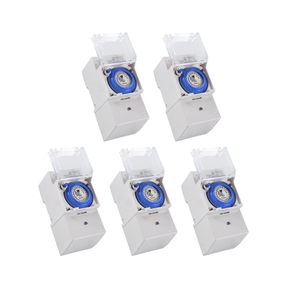 5X Sul181h Mechanical Timer 24 Hours Time Switch Relay Electrical Programmable Timer 24 Hour Din Rail Timer Switch 4713004607026
