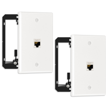 Lot de 2 plaques murales Ethernet, plaque murale à 1 port