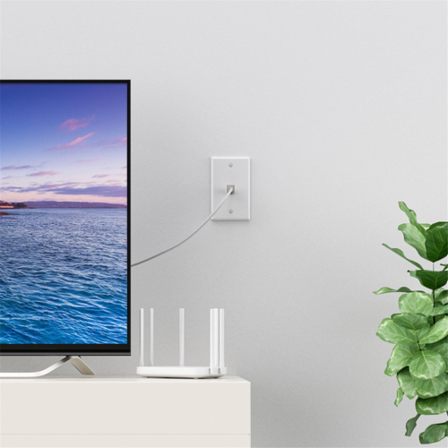 2-pack Ethernet-väggplatta, 1-ports väggplatta 1