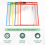 6 Pack Reusable Dry Erase Sleeves, Assorted Colors Sheet Protector 4