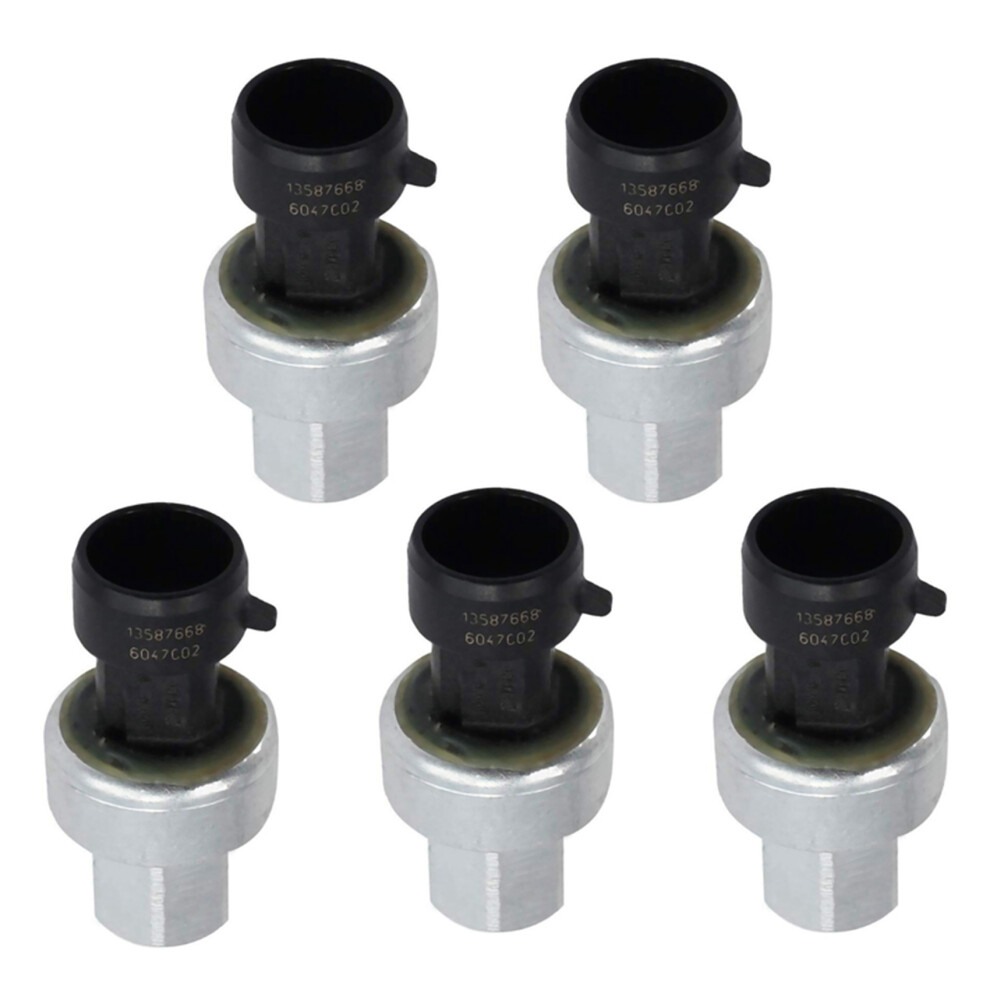 5X 7701205751 13587668 Air Conditioning Pressure Valve Sensor Switch Fits For Renault Espace (1984-2014) Black/Silver 4714239096333