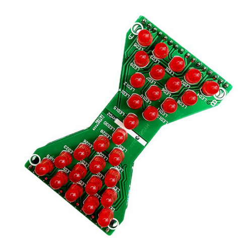 30 LEDs Electronic Hourglass LED DIY Kit Double Layer PCB Board 2