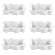 6X Three Waveform Garden Path Plastic Concrete Paving Brick Mold Diy Walkway Cement Brick Mold