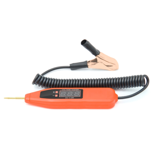 Comprobador de voltaje eléctrico digital LCD para coche, 5-120 V