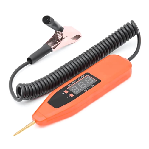 Comprobador de voltaje eléctrico digital LCD para coche, 5-120 V 2