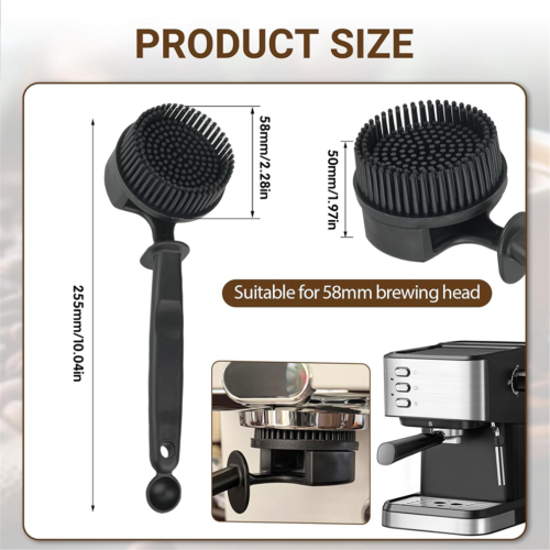 58MM Espresso Machine Cleaning Brush,Silicone Brush 2