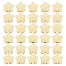 30 piatti di carta a forma di stella, dorati, usa e getta.