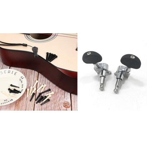 36 piroli per ponte di chitarra acustica, bianchi e neri 1
