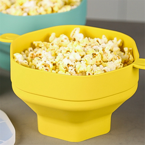 Mikrowellen-Popcornschüssel, faltbarer Popcorn-Eimer, rot 2