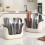 Portaposate da cucina multifunzionale con scolapiatti A 4