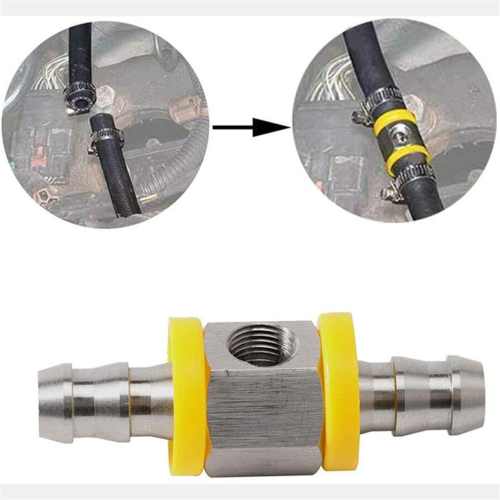 Voor brandstofdrukmeter sensor T-fitting adapter connector 2