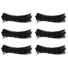 100 attaches de câble noires fines, 200 x 3 mm