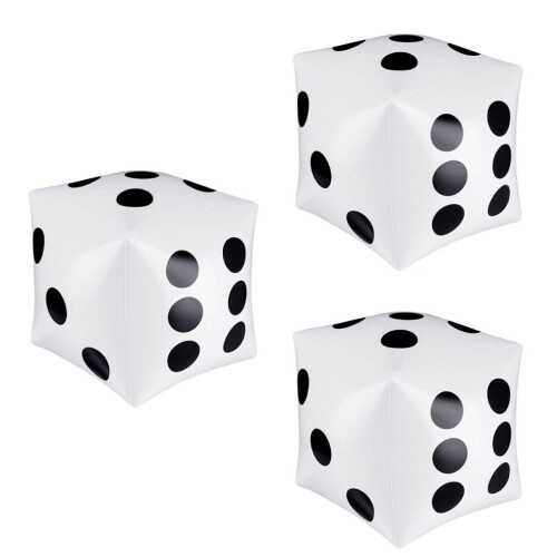Lot de 3 dés gonflables géants de 30 cm