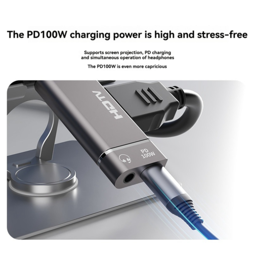 USB-C laptopdock Type-C naar -compatibele 4K@60Hz PD100W hub 1