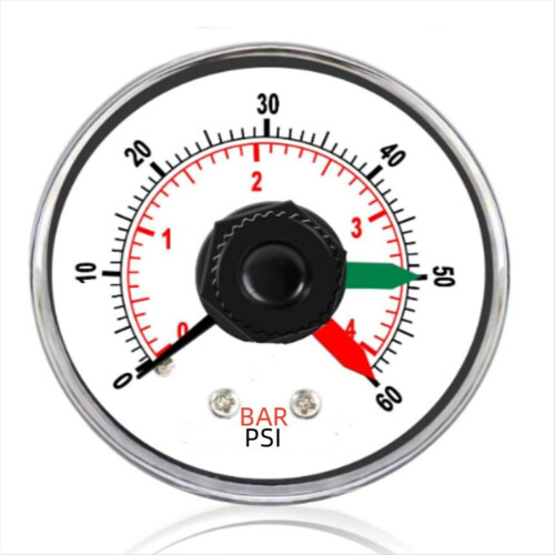 ECX2712B1 Μανόμετρο φίλτρου πισίνας 0,6MPA 6bar Gauge 1/4 ίντσας NPT