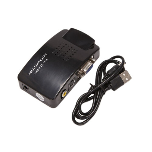 Adattatore da AV a VGA, convertitore VGA, convertitore composito per PC, switch box