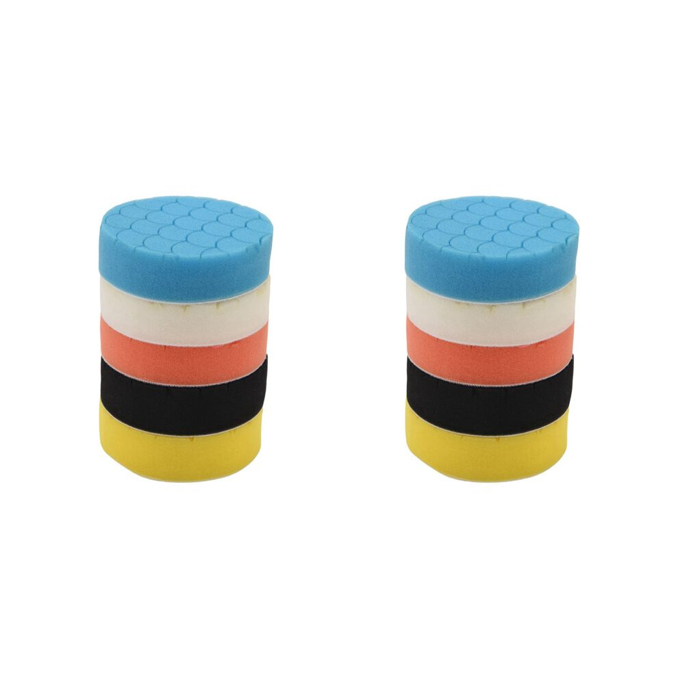 10Pcs 4 Inch Polishing Pads Buffing Sponge Pads Kit For Car Buffer Polisher Sanding, Waxing, Polishing, Sealing Glaze 6131032348908